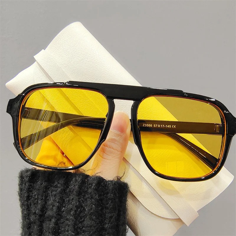 Outdoor Sport Glasses - نظارات شمسية جديدة بإطار كبير الحجم،