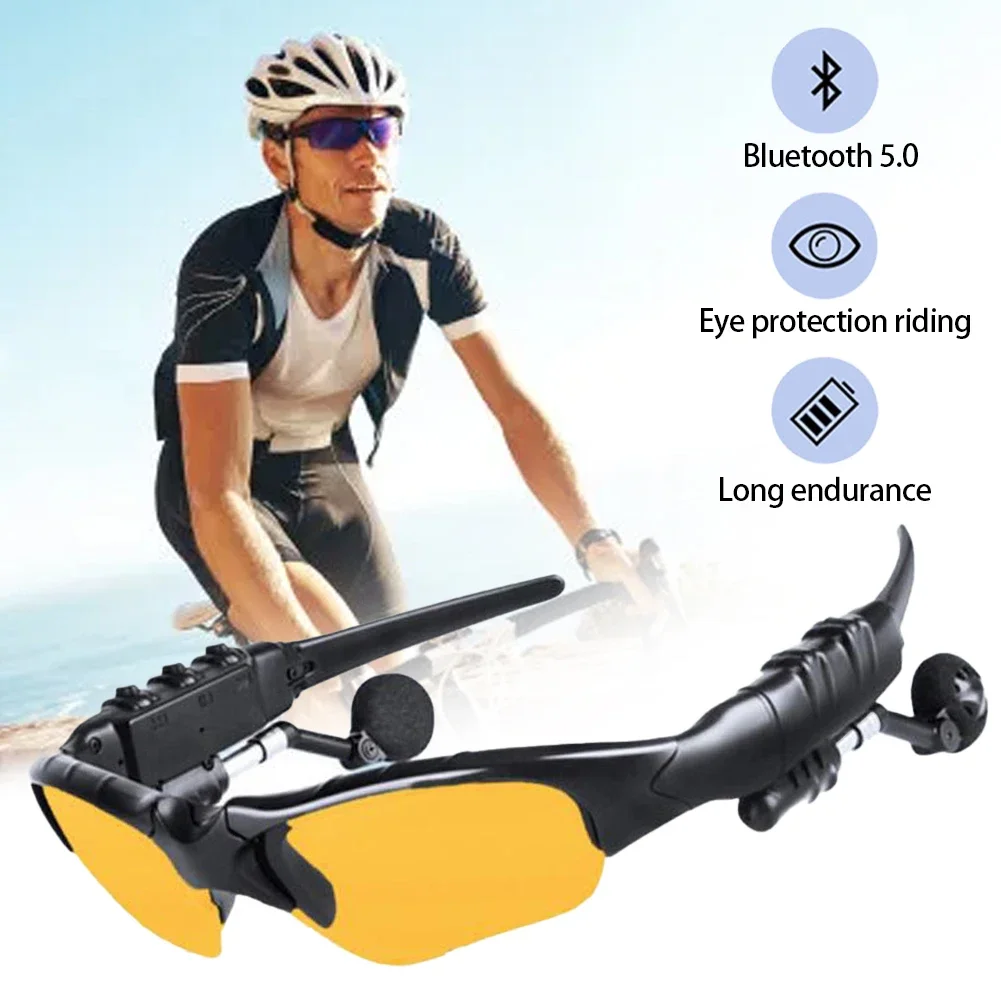 5.0 سماعات ستيريو سماعة رأس لا - مراجعة Outdoor Sport Glasses وسعره
