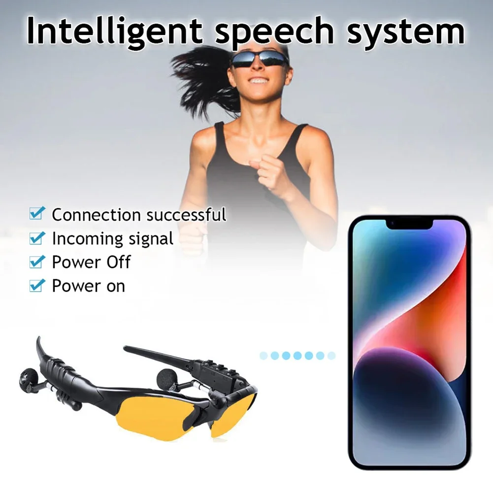 5.0 سماعات ستيريو سماعة رأس لا - مراجعة Outdoor Sport Glasses وسعره